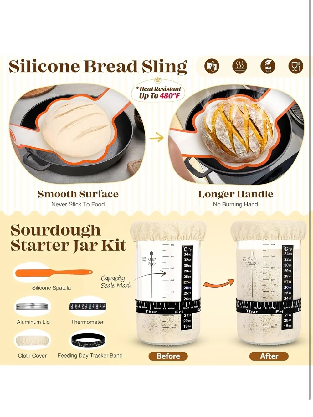 sourdough bread baking supplies sourdough starter kit bread proofing basket